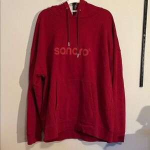 NWOT Sandro Men's Bold Red Hoodie